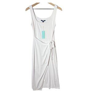 Shore Made In The USA Women’s White Tank Wrap Midi Length Dress NWT